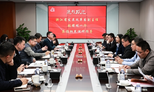 浙江省发改委党组成员、副主任张曙明一行莅临爱游戏全站app官方网站调研